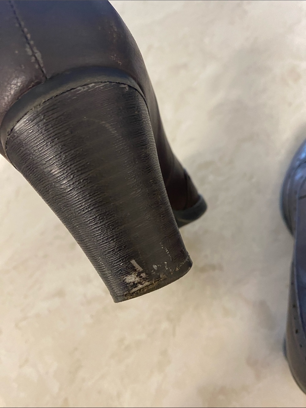 Brown Heeled Oxfords - Picture 4 of 5